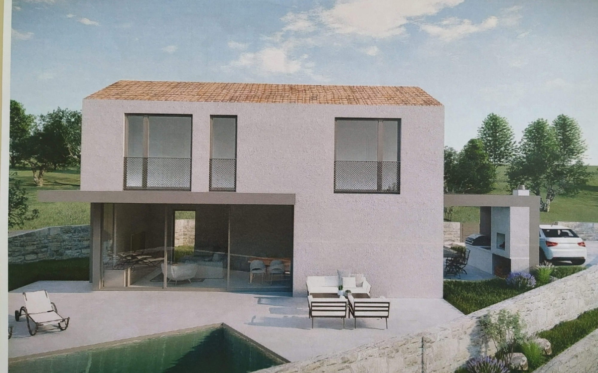 Gradbeno zemljišče z dovoljenjem in projektom – Hlapa, otok Krk