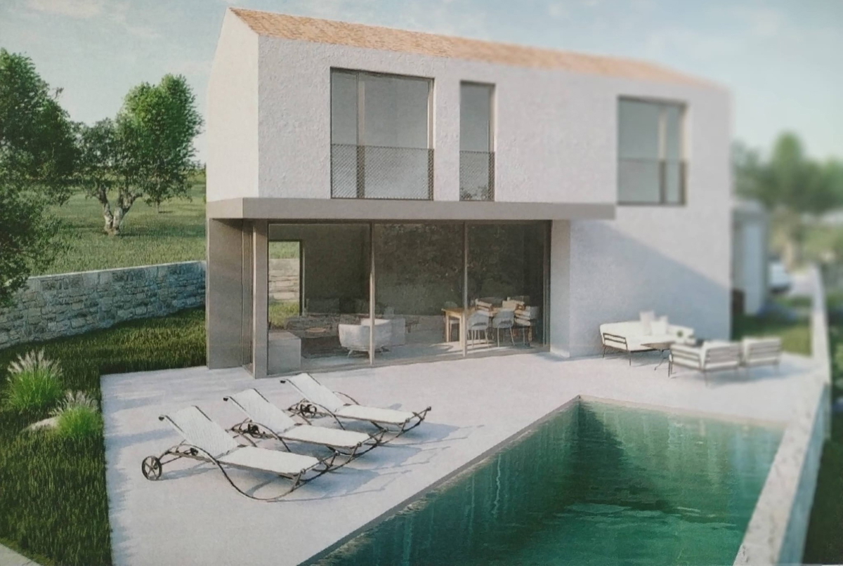 Gradbeno zemljišče z dovoljenjem in projektom – Hlapa, otok Krk