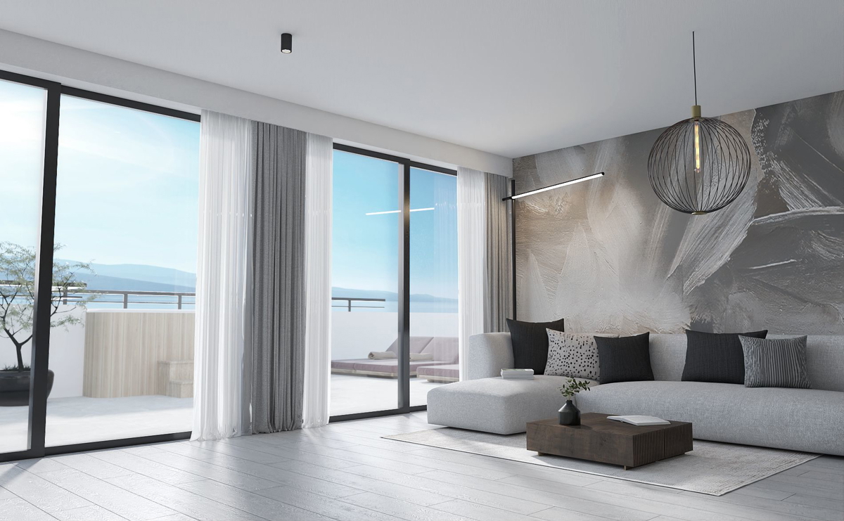 Penthouse, panoramski pogled na morje - Kraljevica