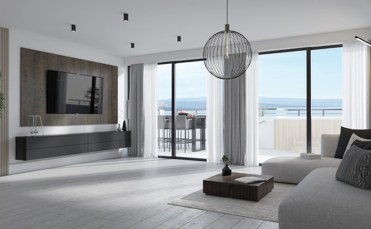 Penthouse, panoramski pogled na morje - Kraljevica