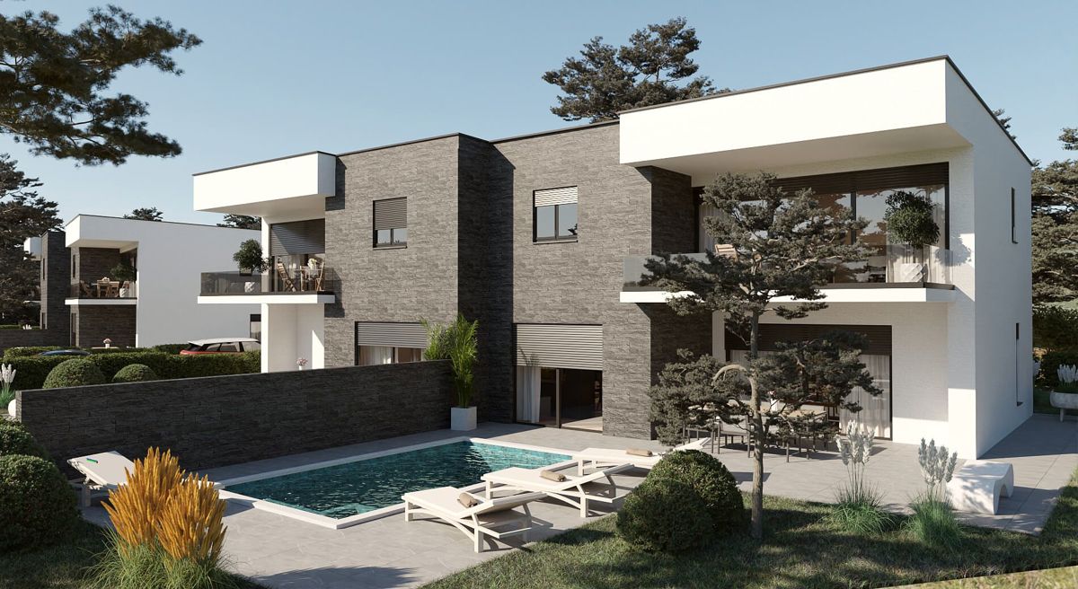Luksuzno stanovanje 151 m² z bazenom in vrtom – 100 m od morja, Kraljevica