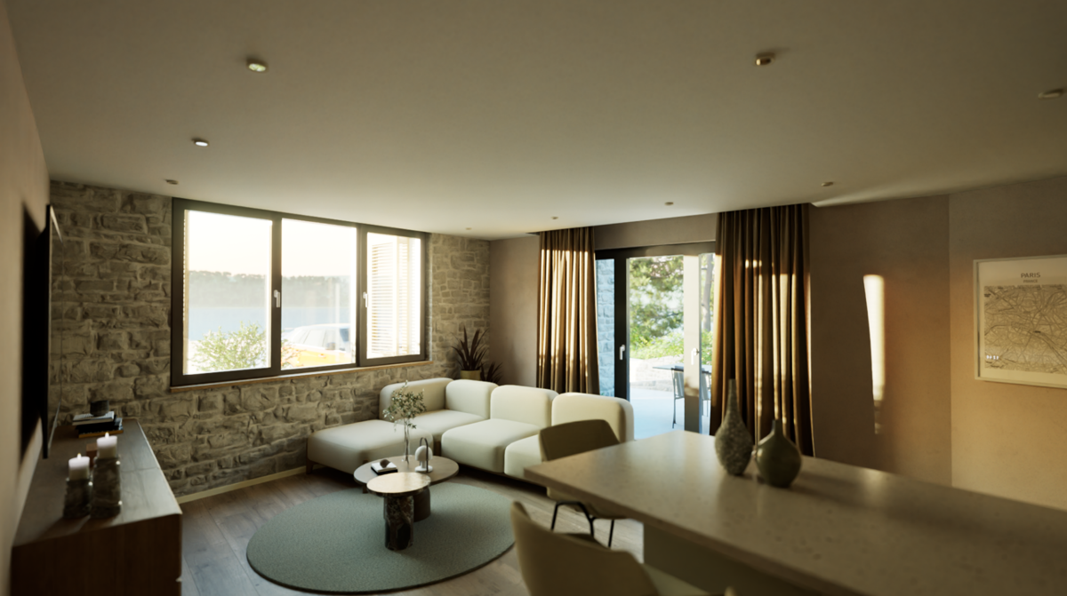 Samo pri nas! Ekskluzivno stanovanje v prvem vrsti ob morju v Lumbardi, Korčula