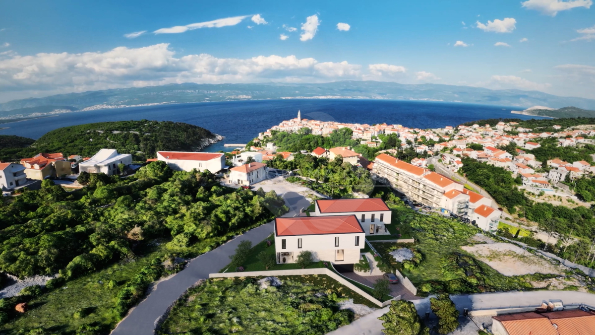 Luksuzna družinska hiša s bazenom in panoramskim pogledom na morje – Vrbnik, otok Krk