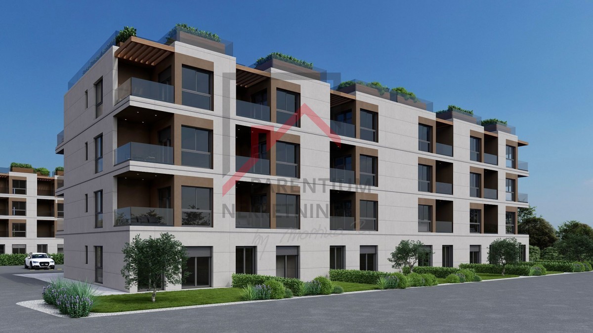 Istra, območje Poreča - Stanovanje v novi stavbi v prvem nadstropju z dvema terasama