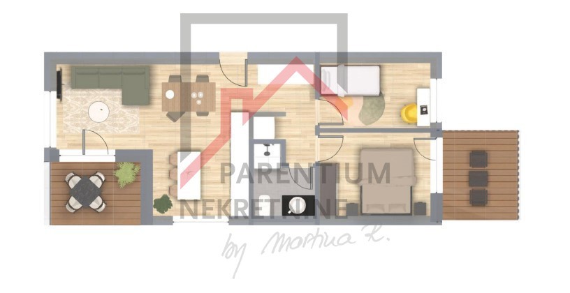 Istra, območje Poreča - Moderno stanovanje v drugem nadstropju stavbe z dvigalom