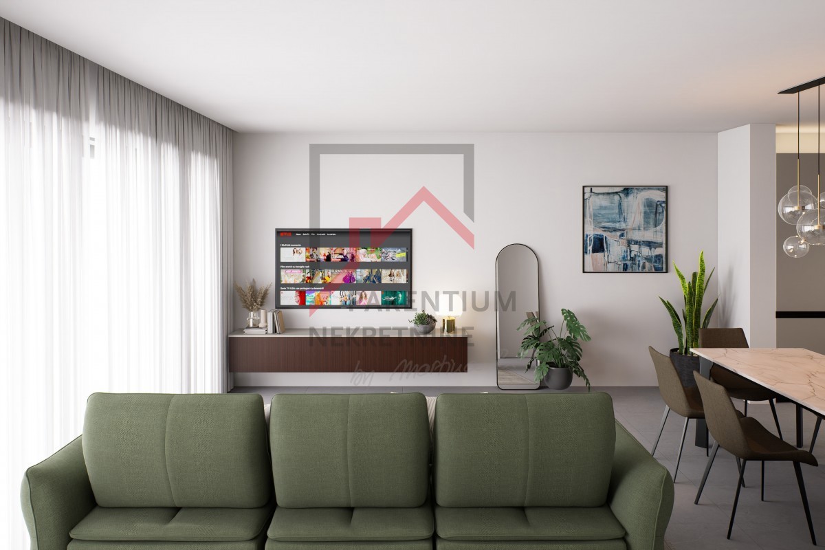 Istra, Novigrad – Premium stanovanje v pritličju z vrtom, teraso in pogledom na morje