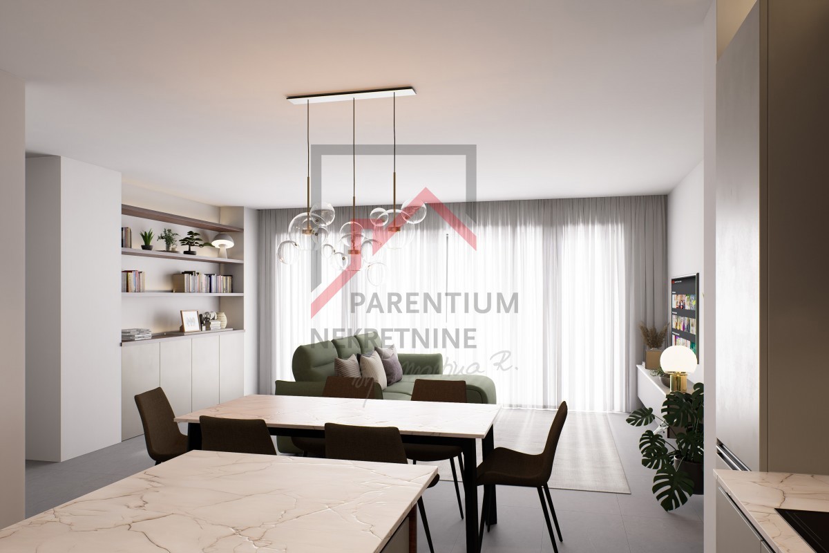 Istra, Novigrad – Premium stanovanje v pritličju z vrtom, teraso in pogledom na morje