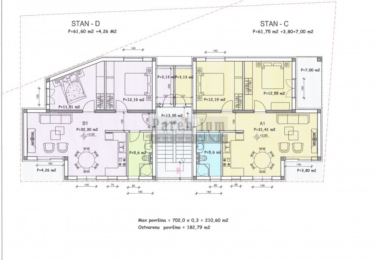 Apartma nedaleč od centra mesta in od morja