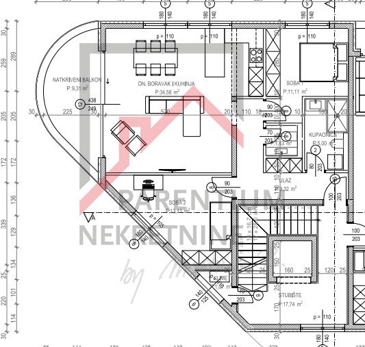 Istra, območje Poreča - Edinstveno stanovanje s pogledom na morje - novogradnja