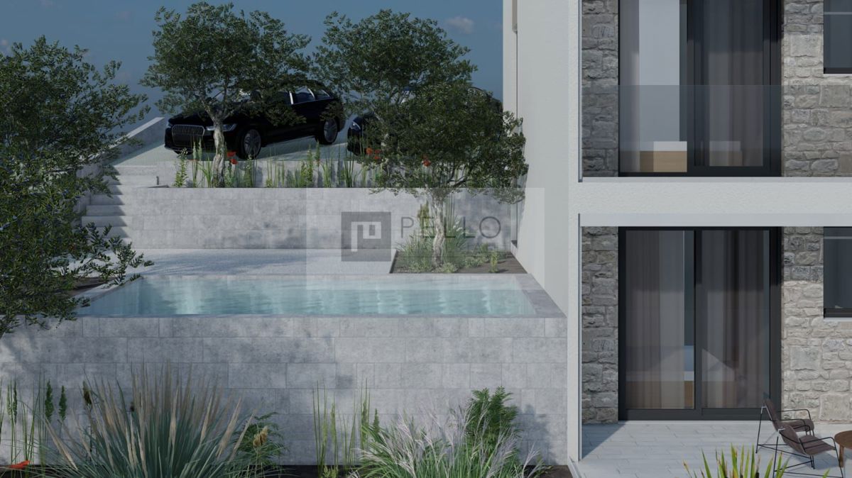 Dvosobno stanovanje v Stomorska - Šolta (Novogradnja) 72 m²