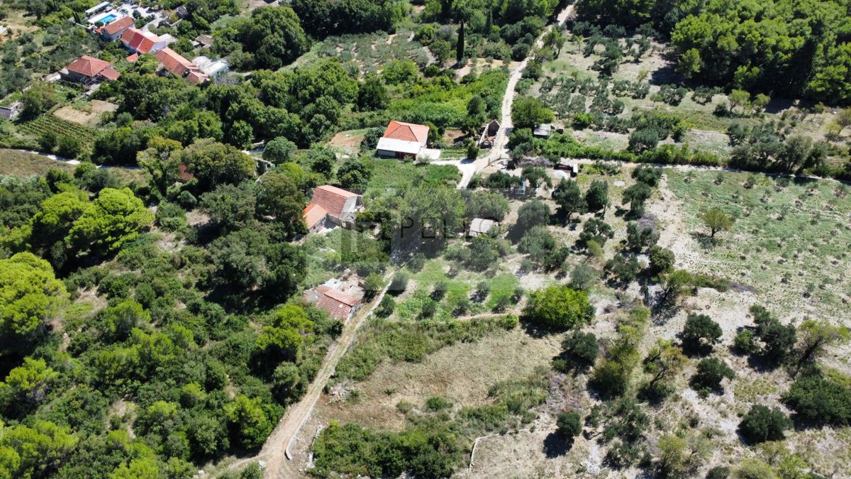 Hiša na osami s panoramskim razgledom (za obnovo) 1590m2 velik vrt