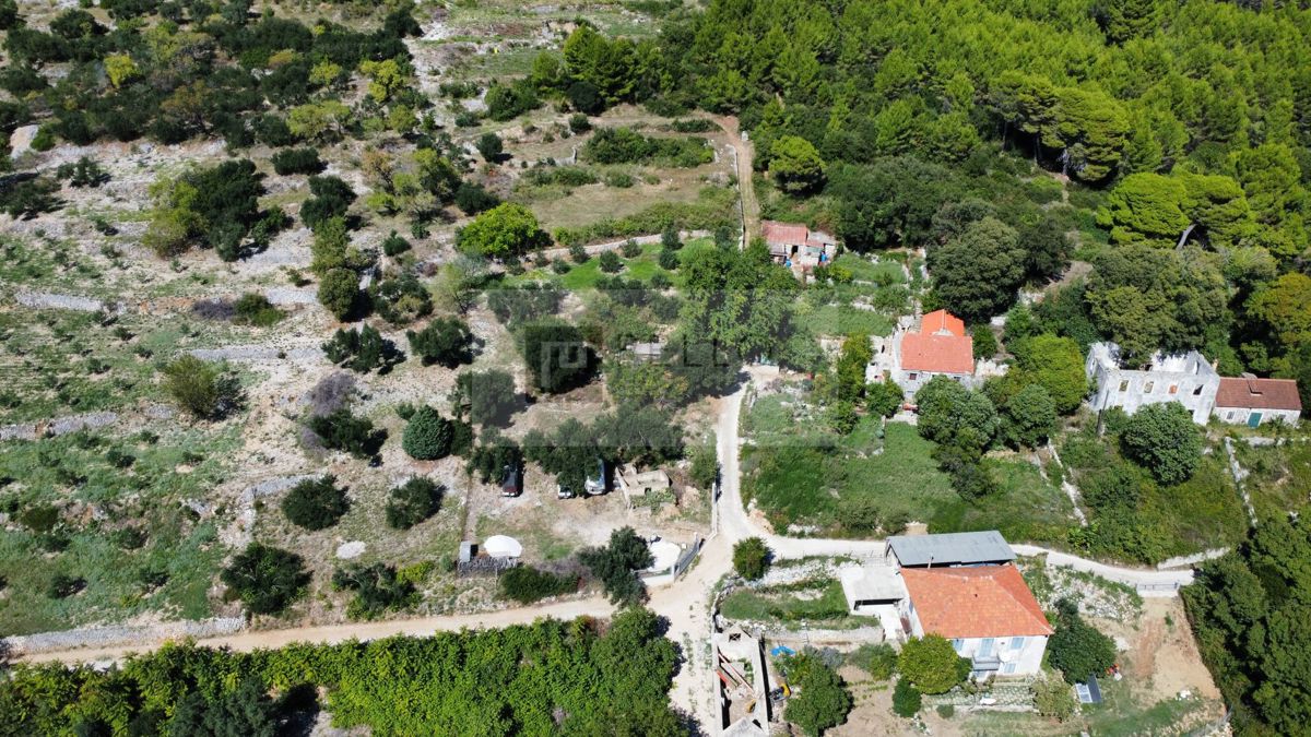 Hiša na osami s panoramskim razgledom (za obnovo) 1590m2 velik vrt