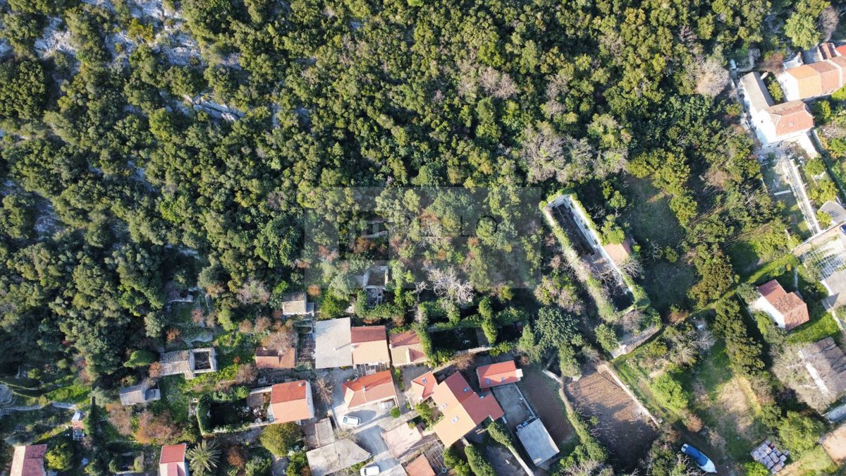 Kamnita hiša za obnovo z zemljiščem – Pelješac