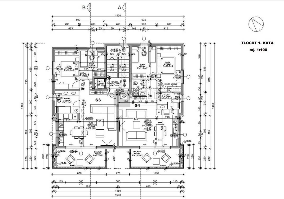 Apartma Makarska, 68m2