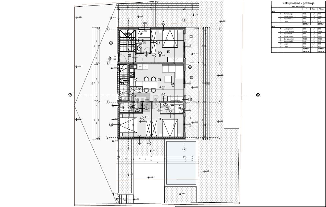 Stanovanje v Stomorska (Šolta) NOVOGRADNJA 72,45 m²