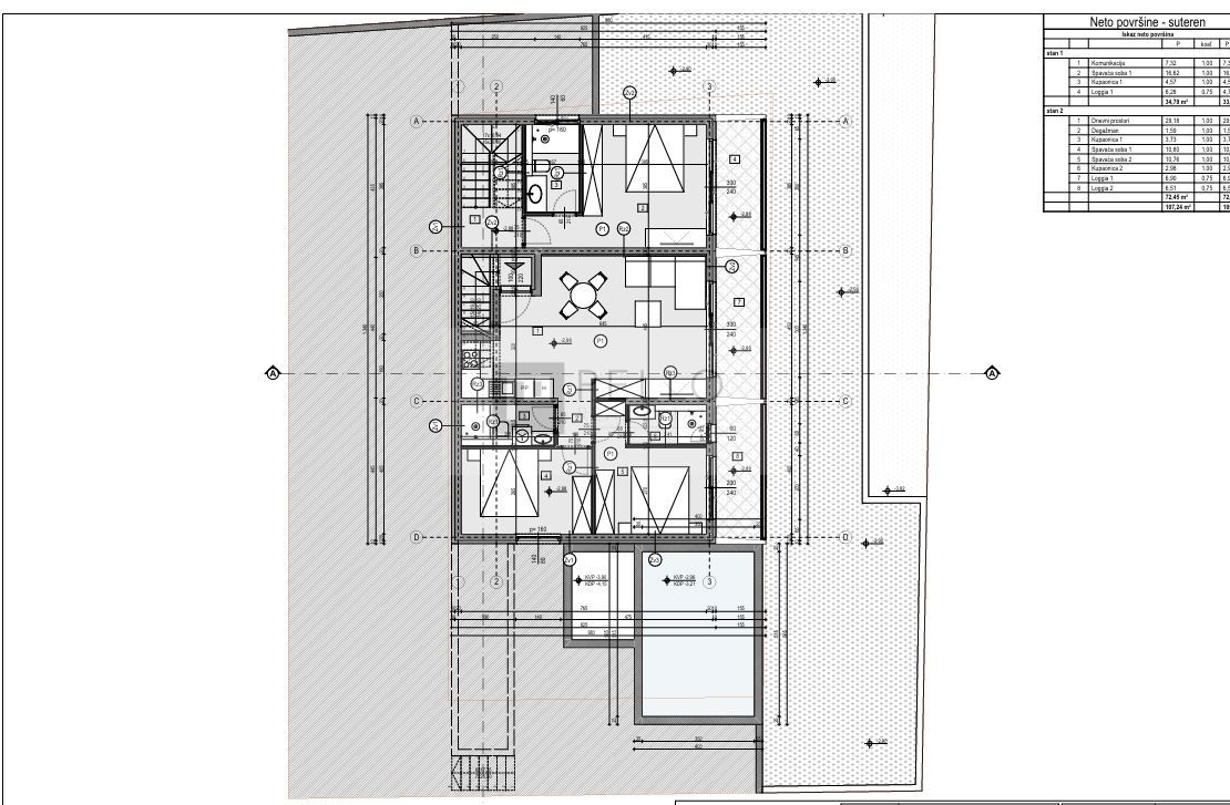 Stanovanje v Stomorska (Šolta) NOVOGRADNJA 72,45 m²