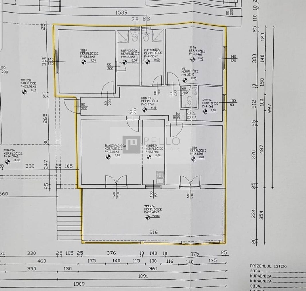 Trosobno stanovanje 156,69 m² z razgledom na morje – Orebić (samo 3 minute hoje od morja)