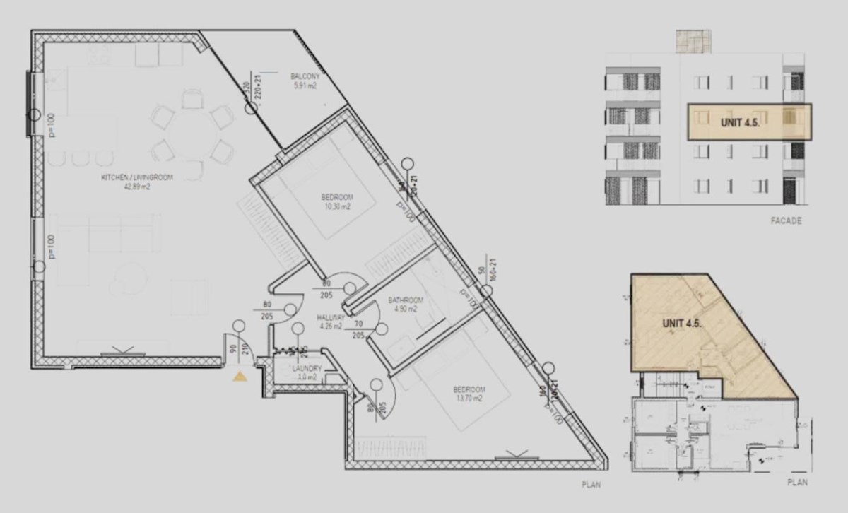Stanovanje: Projekt Borik - Vitrenjak, 80,01 m2, novogradnja - ERSTE banka (prodaja)
