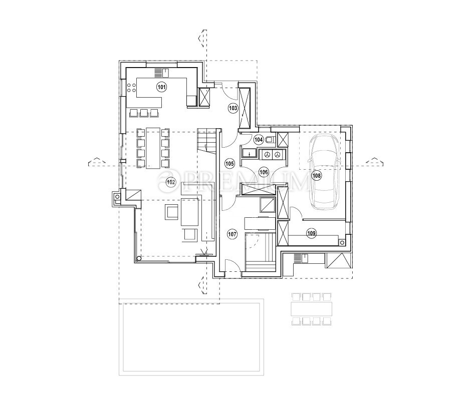 Punat – Stavbno zemljišče 595 m² s konceptnim načrtom!