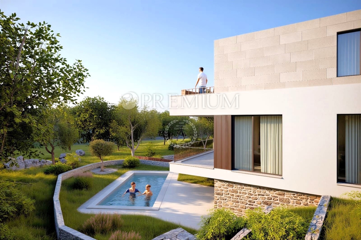 Vrbnik okolica – novogradnja z bazenom!