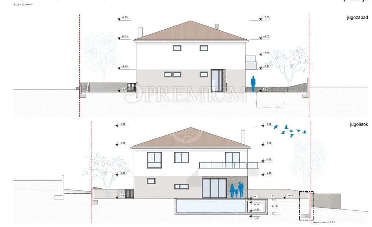 Malinska: Moderna Hiša z Bazenom, 160 m od Morja!
