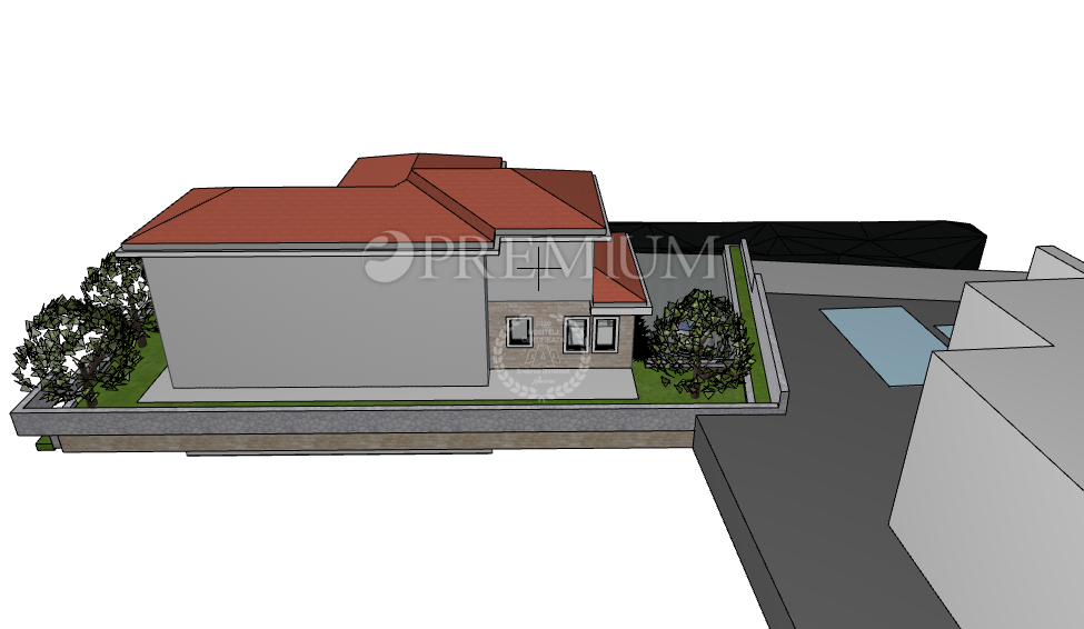 Brzac, otok Krk – zemljišče z dovoljenjem! Pogled na morje