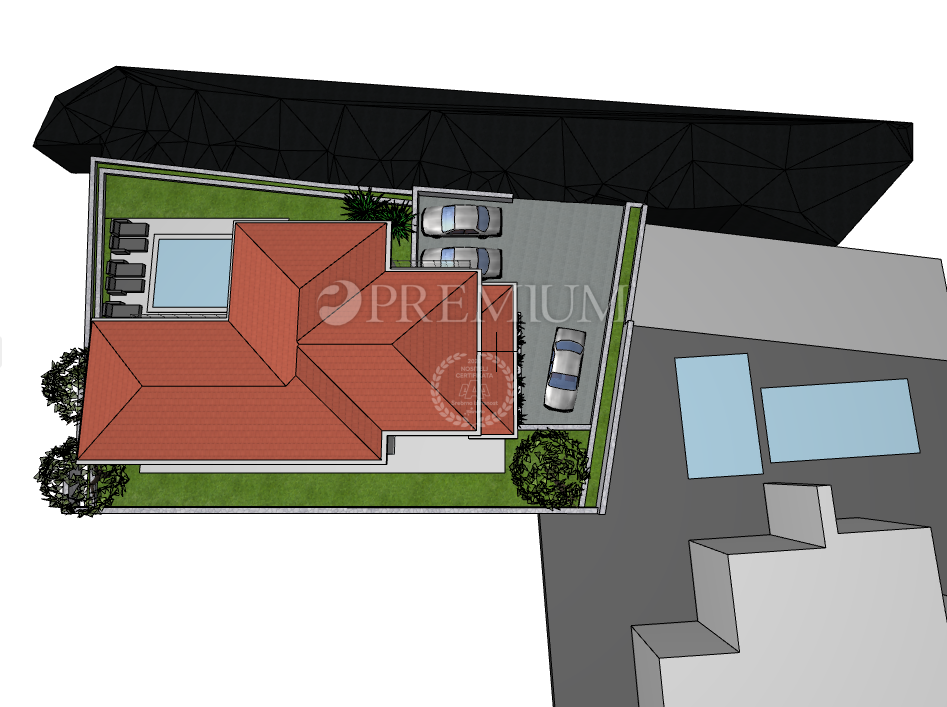 Brzac, otok Krk – zemljišče z dovoljenjem! Pogled na morje