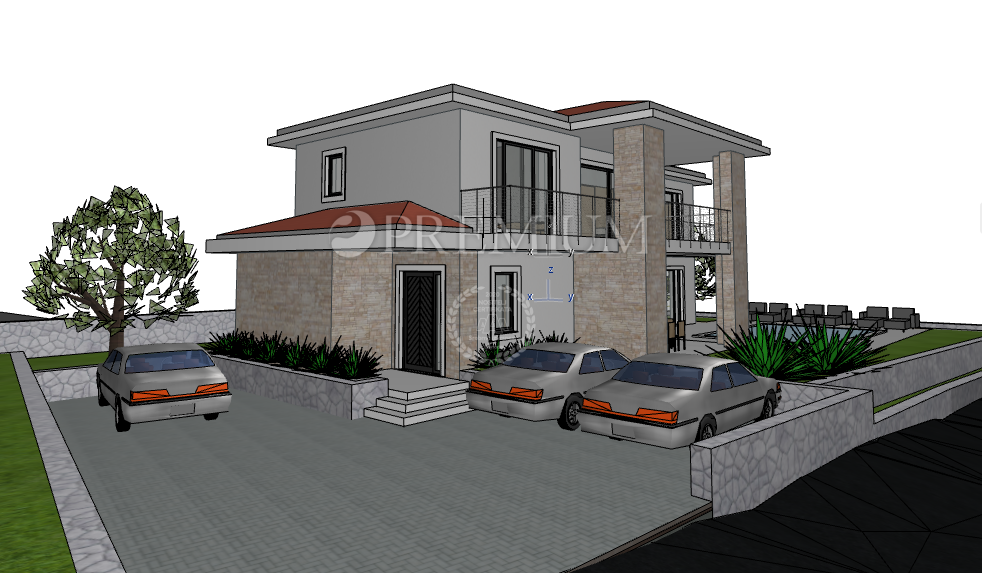 Brzac, otok Krk – zemljišče z dovoljenjem! Pogled na morje