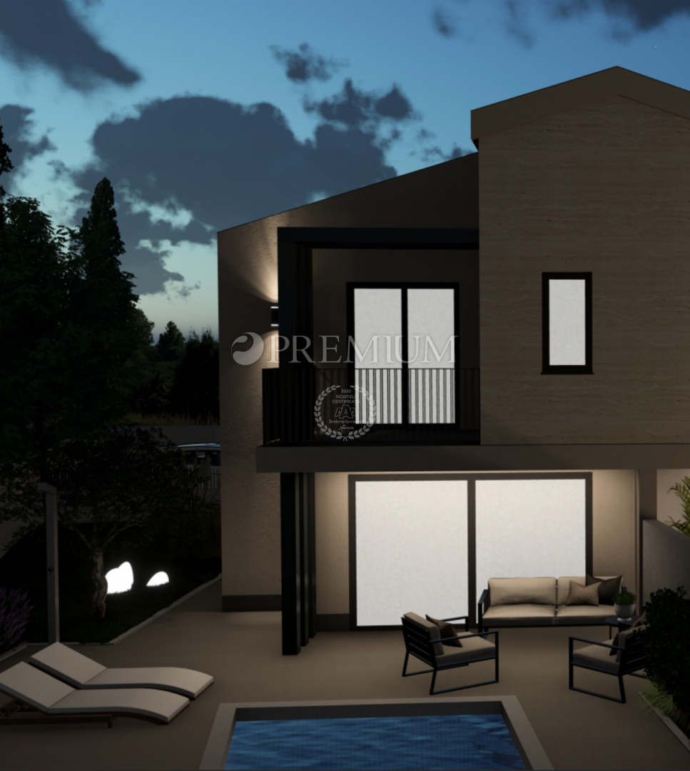 Malinska, hiša z bazenom na robu gradbene cone!