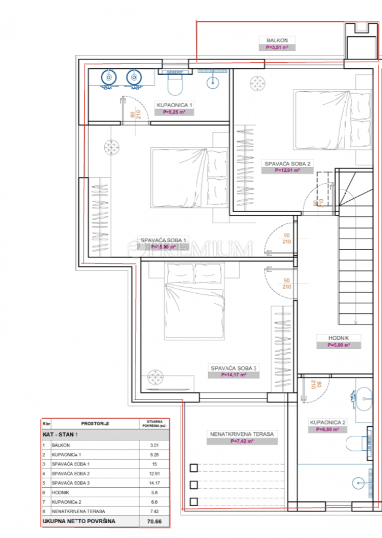 Malinska, hiša z bazenom na robu gradbene cone!