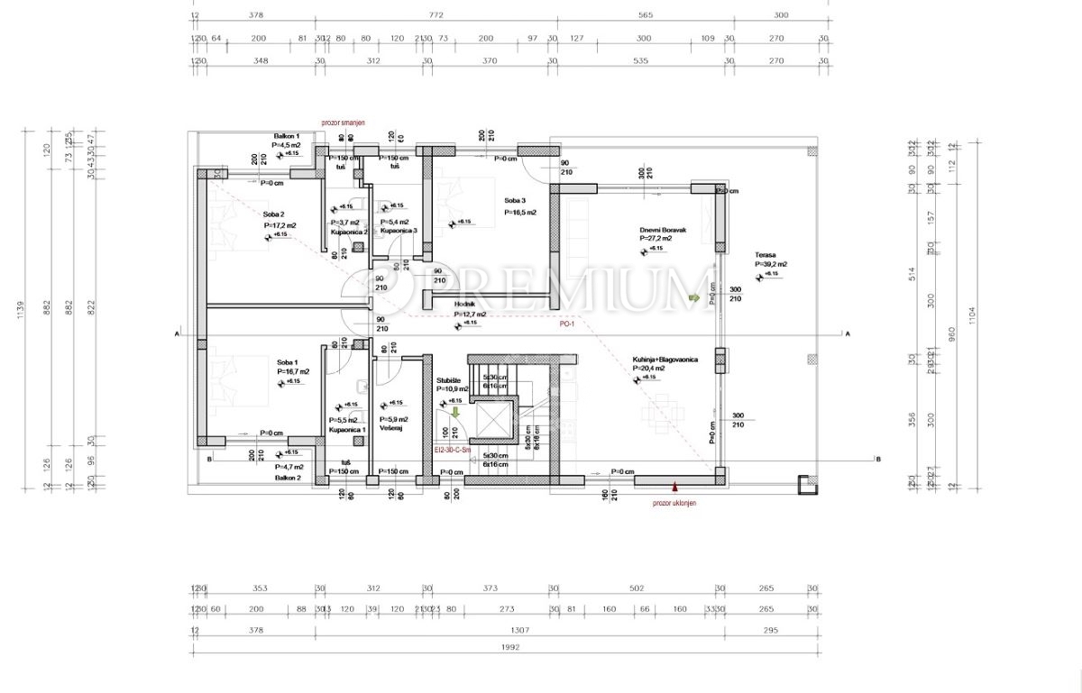 Vrbnik, penthouse z jacuzzijem in pogledom na morje!