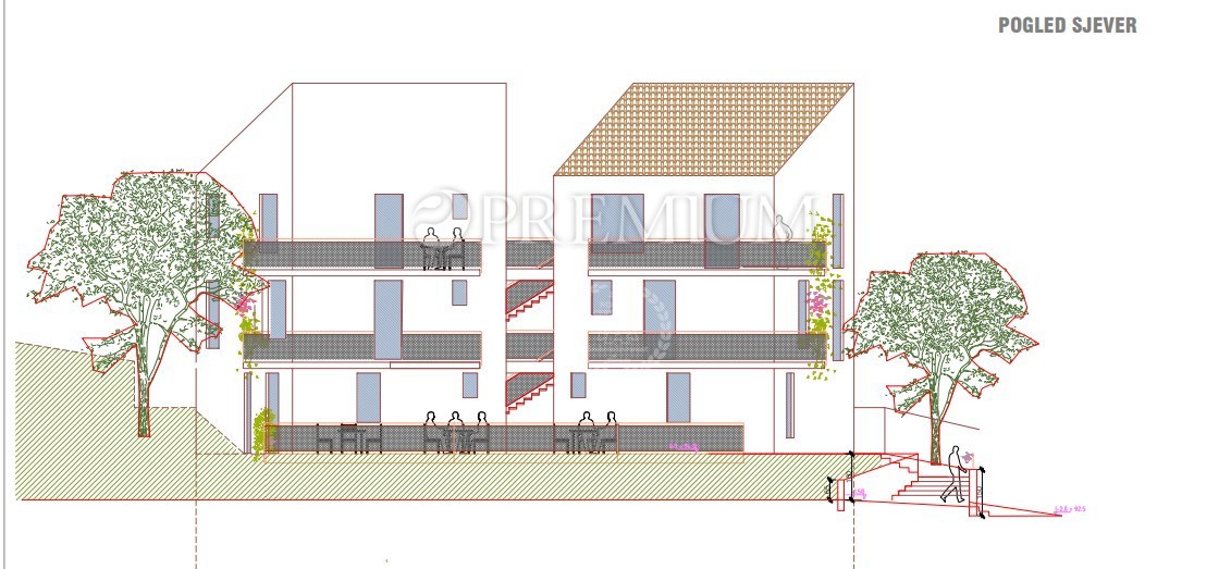 Vrbnik, okolica, zemljišče za gradnjo z glavnim projektom!