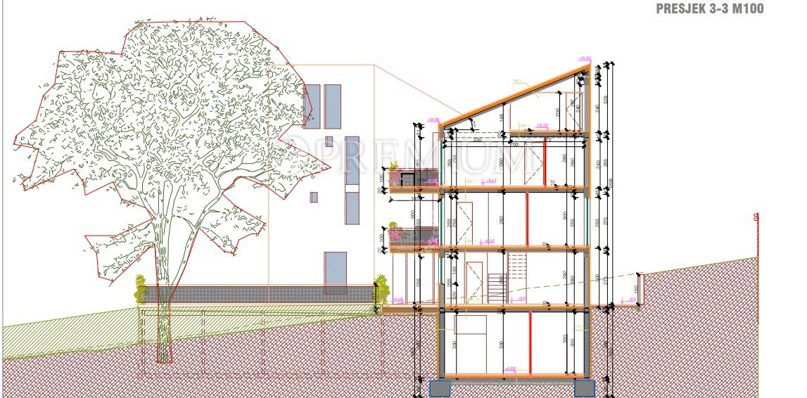 Vrbnik, okolica, zemljišče za gradnjo z glavnim projektom!