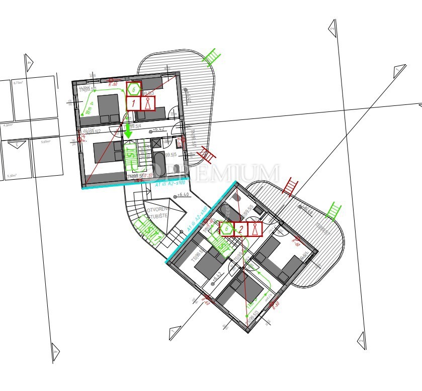 Vrbnik, okolica, zemljišče za gradnjo z glavnim projektom!