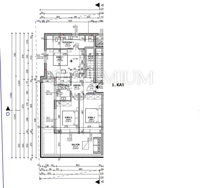 Krk, dvoetažni apartma s strešno teraso in bazenom!