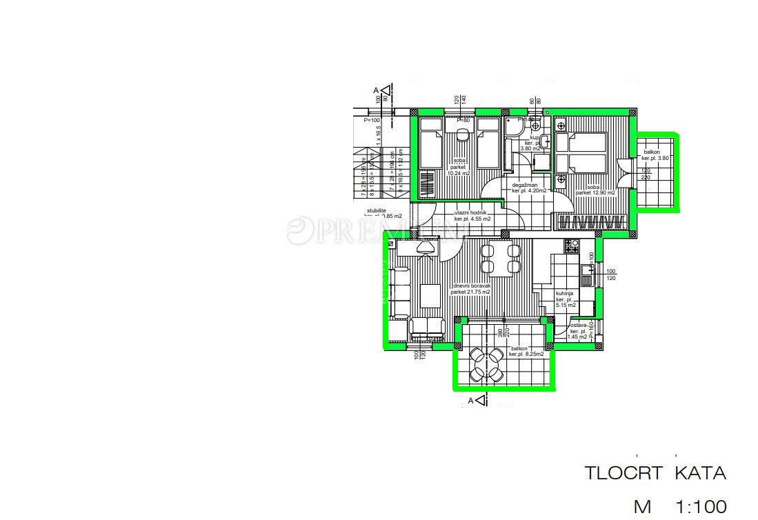 Malinska, prodaja, dvoetažni apartma v novogradnji!