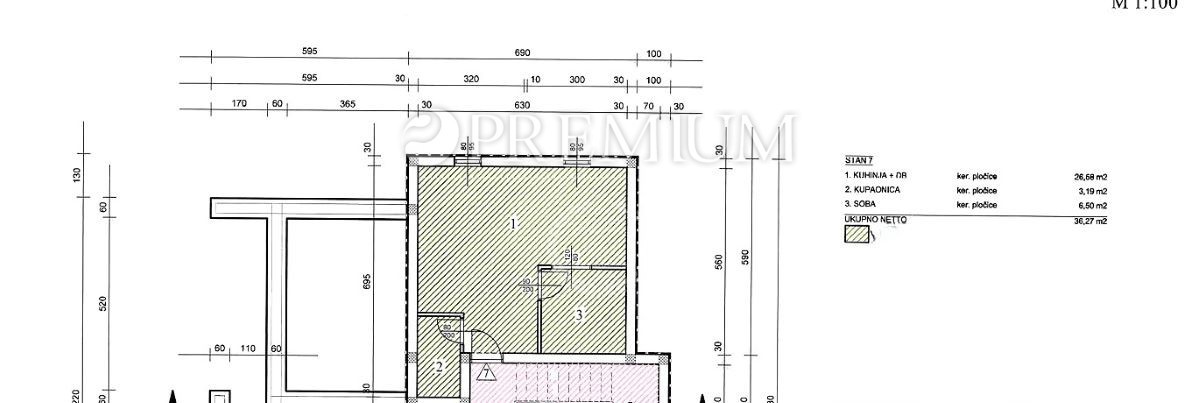 Malinska – apartma z vrtom, 900 m od morja!