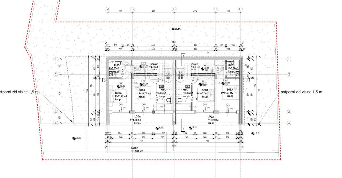 Zazidljivo zemljišče v Vrbniku z razgledom na morje!