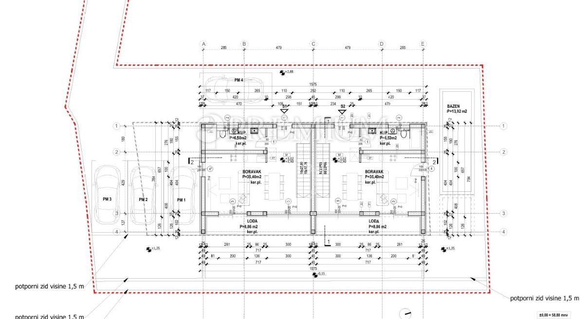 Zazidljivo zemljišče v Vrbniku z razgledom na morje!