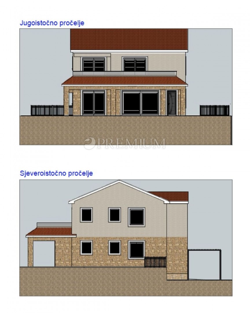 Okolica Krka, zemljišče s projektom za vilo z bazenom!