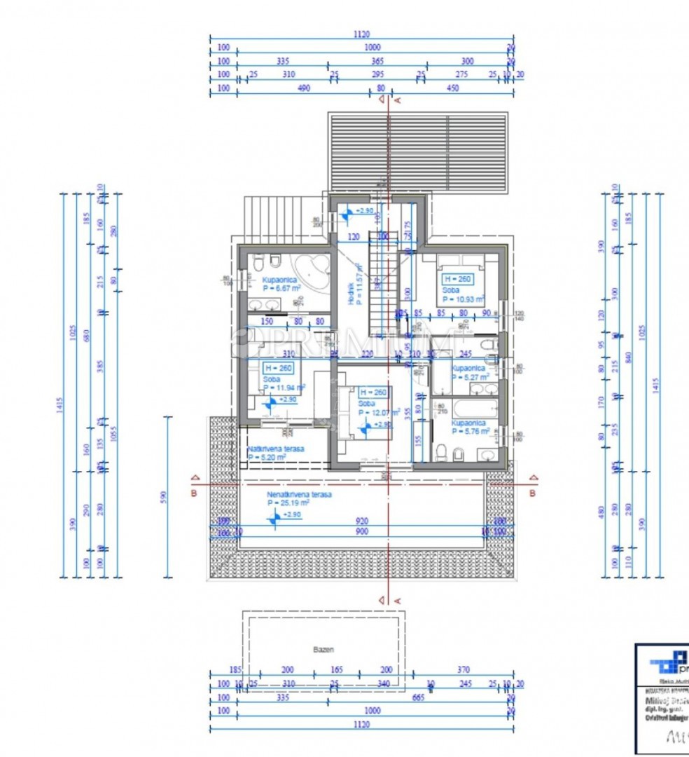 Okolica Krka, zemljišče s projektom za vilo z bazenom!