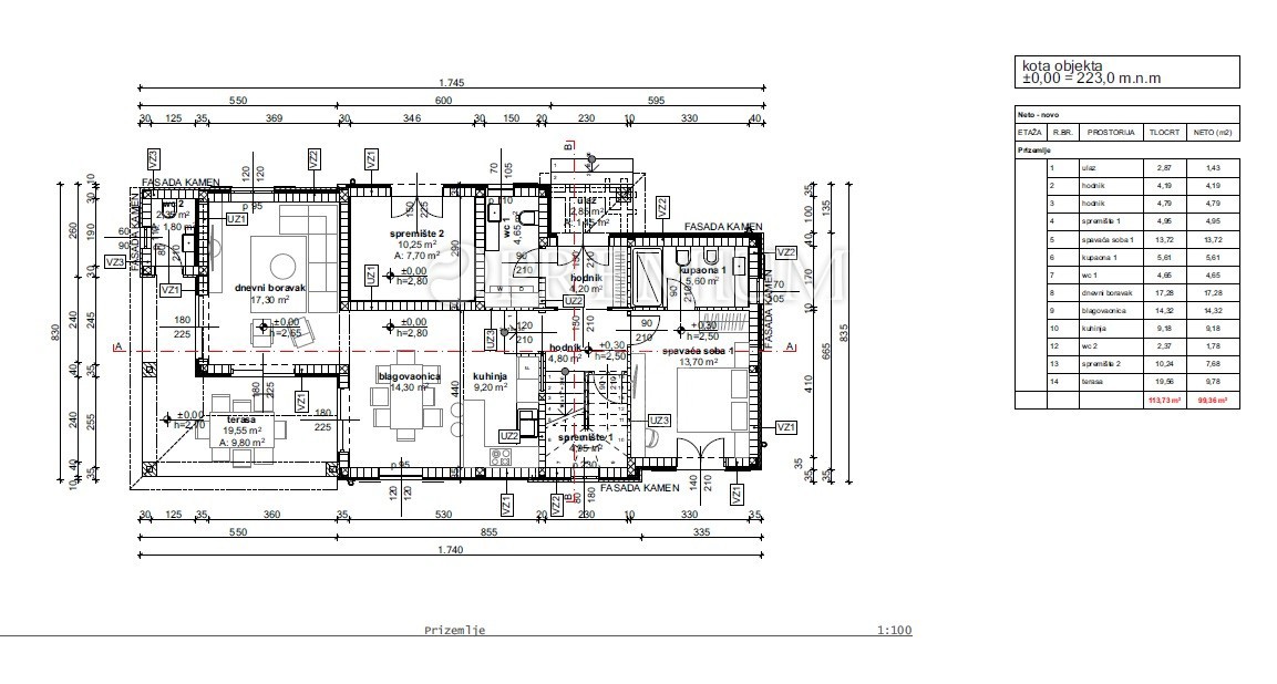 Dobrinj, environs - nouvelle maison individuelle en pierre avec piscine !