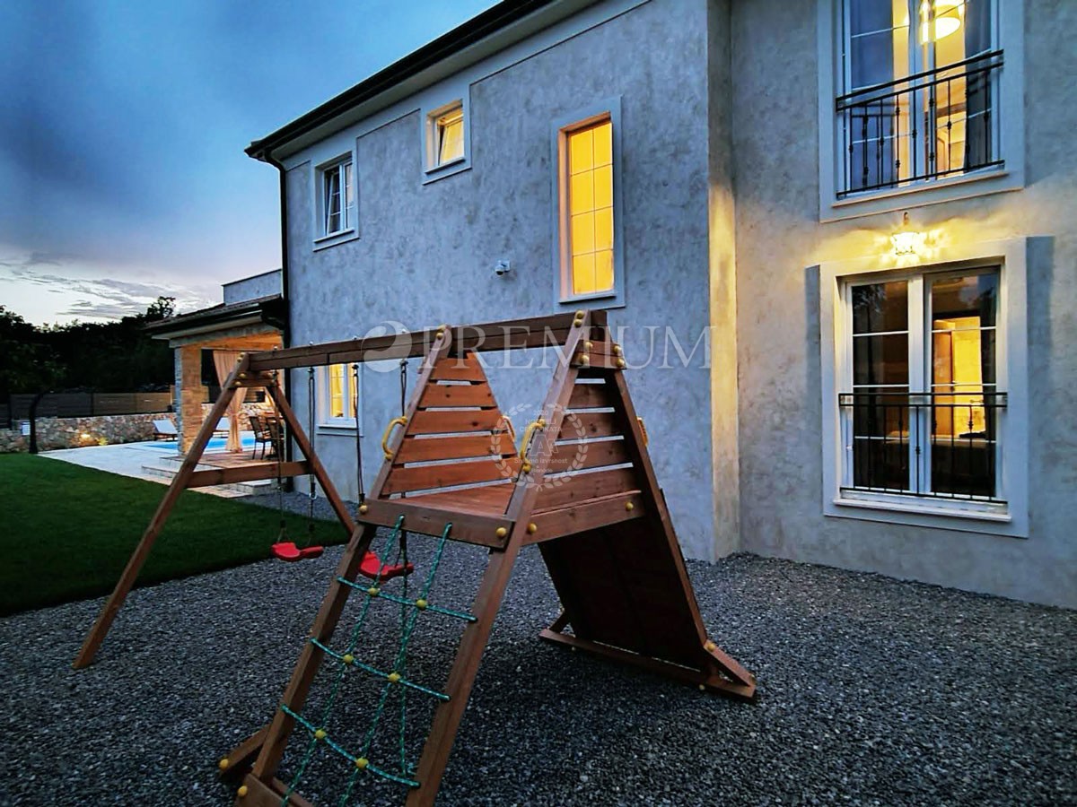 Dobrinj, environs - nouvelle maison individuelle en pierre avec piscine !