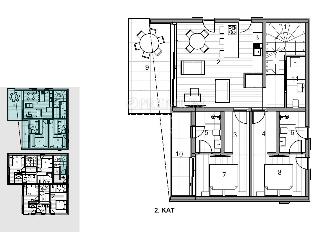 Mesto Krk, prodaja luksuznega novozgrajenega penthousea!