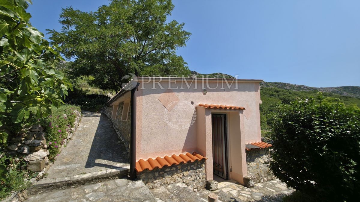 Baška, Draga Bašćanska, dve hiši z razgledom na morje!