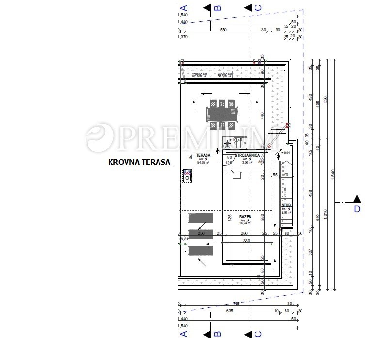 Krk, novogradnja, apartma s strešno teraso!