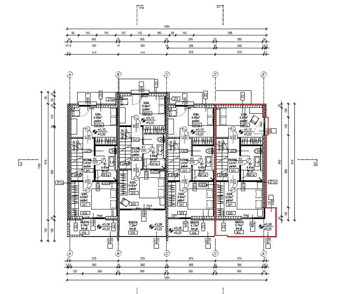 Krk, prodaja, luksuzni trietažni apartma z vrtom!