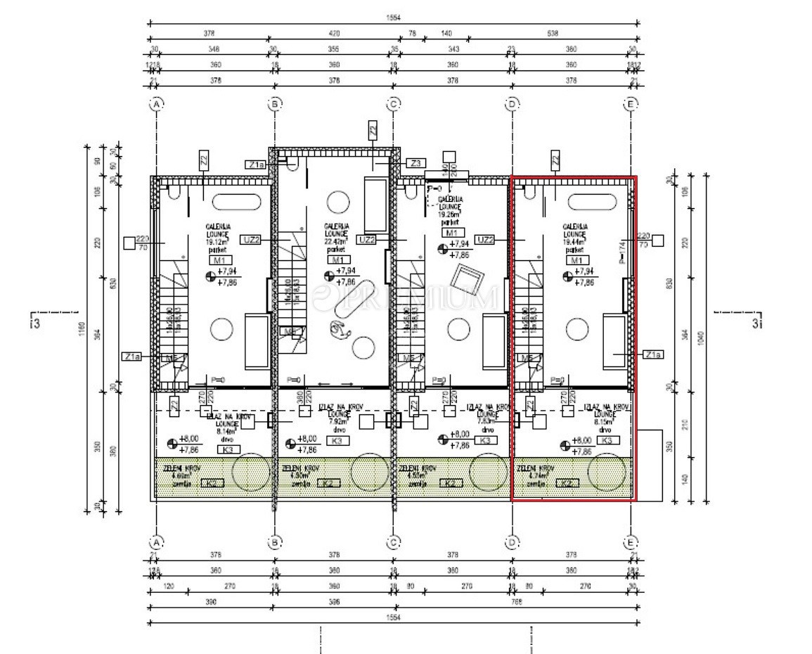 Krk, prodaja, luksuzni trietažni apartma z vrtom!