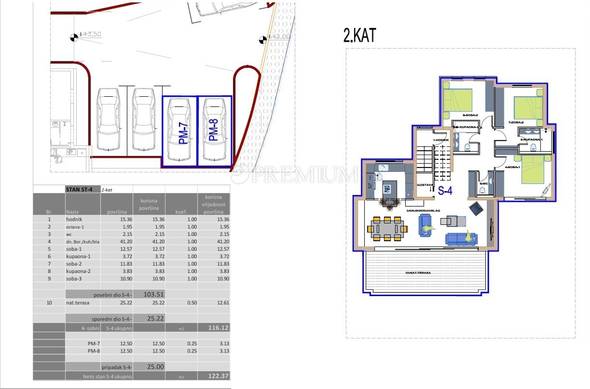 Mesto Krk, luksuzen penthouse s panoramskim pogledom na morje!