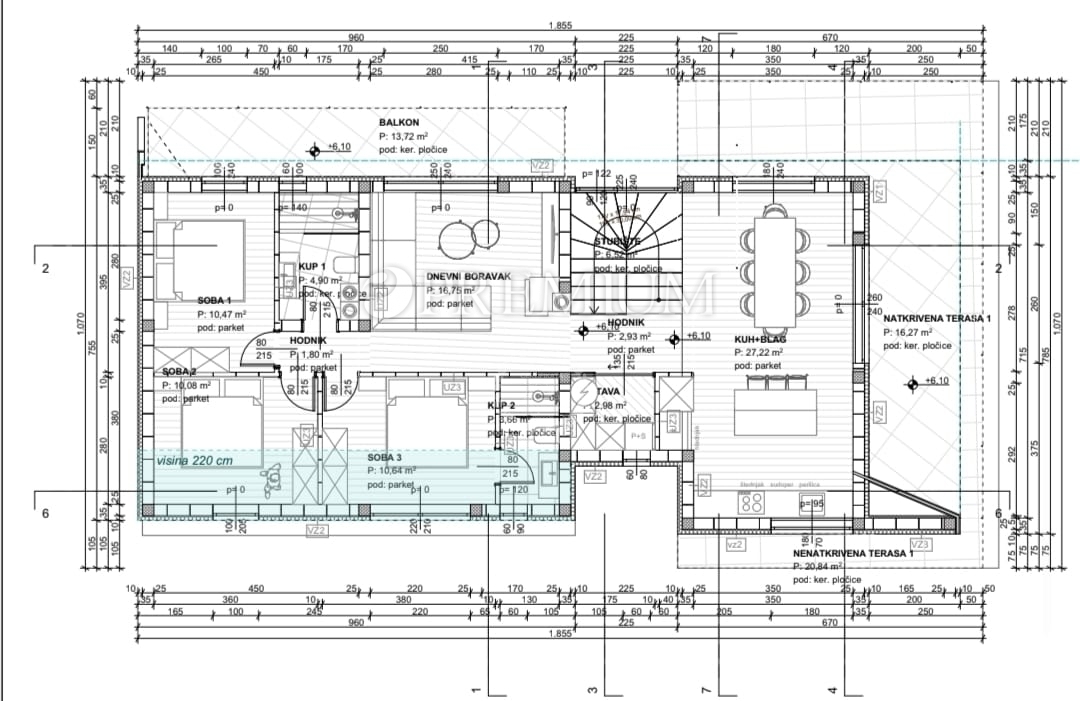 Krk, penthouse s pogledom na morje, novogradnja!